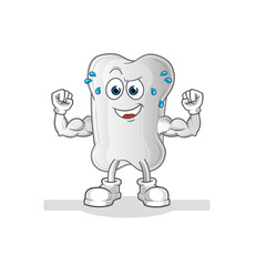 dog bone muscular cartoon. cartoon mascot vector