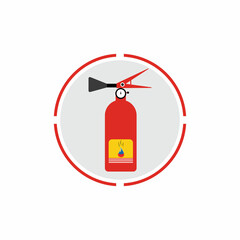 Obraz premium Fire extinguisher icon, protection equipment,emergency sign,safety symbol