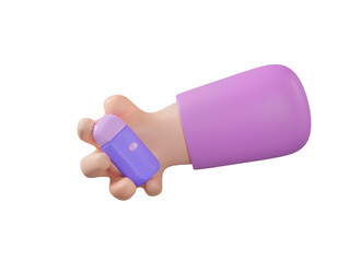 Hands Gestures 3D Vapes cartoon friendly on white background