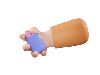 Hands Gestures 3D Vapes cartoon friendly on white background