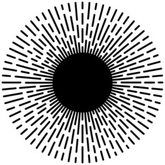 Mystical sun, magic symbol isolated