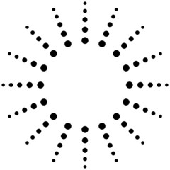 Mystical sun, magic symbol isolated
