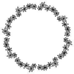Floral wreath isolated