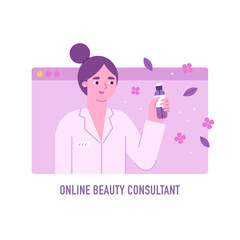 Online beauty consultant. Cosmetics and skin care