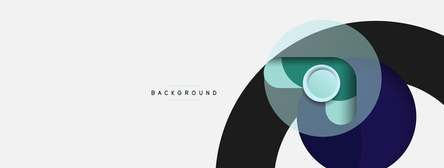 Circle and round shapes abstract background. Vector illustration for wallpaper banner background or landing page