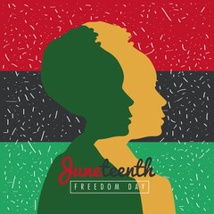 juneteenth freedom day afro woman