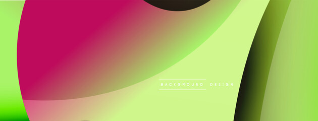 Creative geometric wallpaper. Minimal abstract background. Circle and wave composition vector illustration for wallpaper banner background or landing page