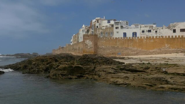 General view of Essaouira in Morocco. City walls