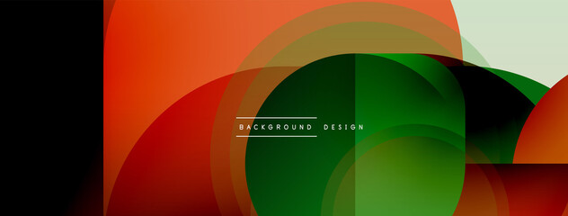 Obraz premium Round triangle shapes lines and circles. Geometric vector illustration for wallpaper banner background or landing page