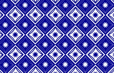 Seamless abstract pattern design vector background. Blue background.