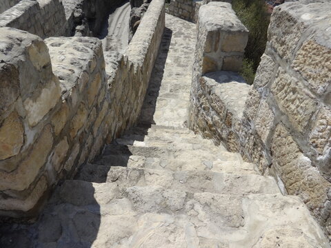 Stone Stairs at the Ovech Fortress at Provadia, Bulgaria