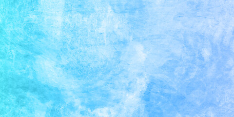 Fototapeta na wymiar Abstract white blue winter background with space for text or image, Blue color in the middle highlighted concrete wall texture background, white painting with cloudy distressed texture.