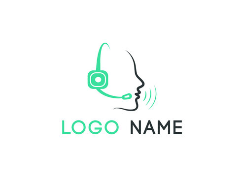 Awesome Hi-Quality Full Modern Unique Icon Call Centre Logo Images, Playful, Business Service Logo Design, Best Unique Operator Premium Vector Logo Image.