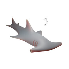Hammerhead Shark 3D Render Illustration