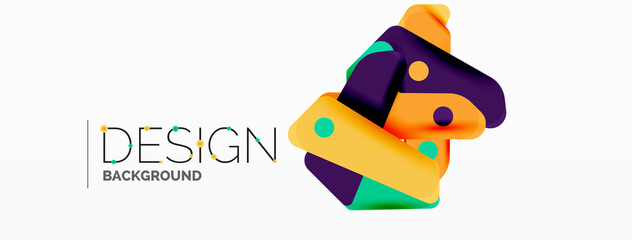 Creative geometric wallpaper. Minimal abstract background. Color bright overlapping lines composition vector illustration for wallpaper banner background or landing page