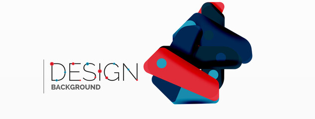 Tech minimal geometric wallpaper. Creative abstract background. Ribbon style stripes vector illustration for wallpaper banner background or landing page