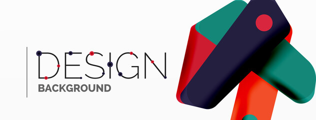 Creative geometric wallpaper. Minimal abstract background. Color bright overlapping lines composition vector illustration for wallpaper banner background or landing page