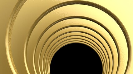 curved yellow gold 4k background template for presentations render 3d illustration
