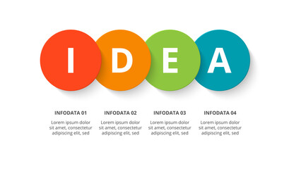 Creative concept for infographic with 4 steps, options, parts or processes. Business data visualization.