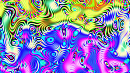 Multicolored neon textured liquid background.