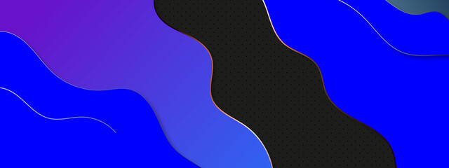 Luxury blue and black halftone abstract background with stars and Abstract wave paper cut 3d background vector. Luxury Black paper cut background. Abstract realistic papercut decoration textured.