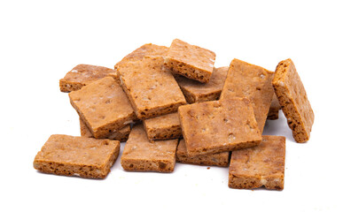 biscuit with almonds isolated