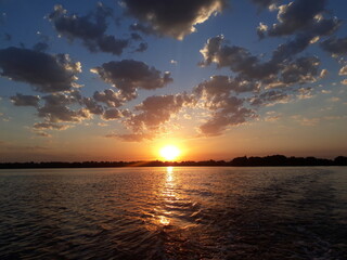 sunrise over the river