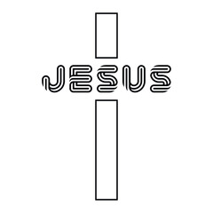 Jesus Cross concept. Vector Quote
