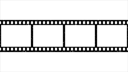 Film strip. Old retro negative film frame. Vector illustration isolated on white