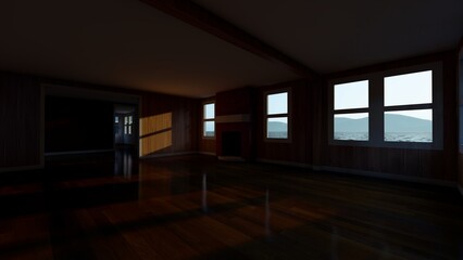 liminal space landscape night and afternoon