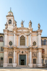 Fototapeta na wymiar View at the Church of San Marco in the streets of Bergamo - Italy