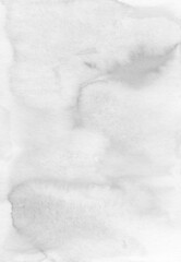 Fototapeta na wymiar Watercolor pastel gray background. Hand painted black and white texture. Monochrome liquid overlay