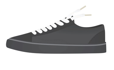 Grey  sneaker shoe. vector illustration