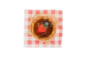 New York Cheesecake on white backgriund