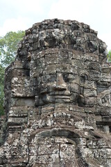 Intricate Stone Carvings on ancient Khmer Temples in the Angkor Wat complex