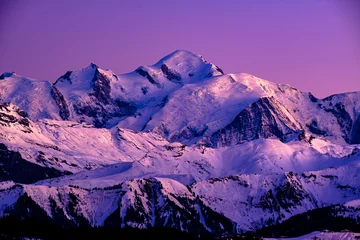 Peel and stick wall murals purple Mont Blanc