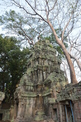 bayon temple country - exploring the ancient ruins in the Siem Reap area of Cambodia