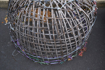 Chicken coop with bamboo branches design, © Yawn