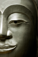 Photo Face of Buddha only half.