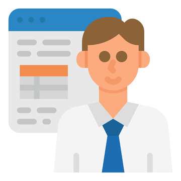 teacher flat icon