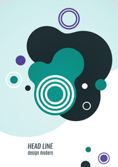 Obraz premium Fluid, circle. Geometric abstract background, design template for business or technology presentations, internet posters or web brochure covers. Vector