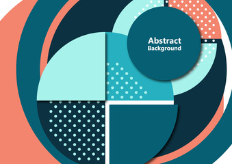 Bright colorful cut parts of a circle. Modern abstract background. Design layout for business presentations, flyers, posters and invitations. Vector
