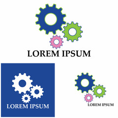 Gear logo icon design vector background template