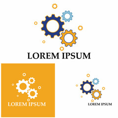 Gear logo icon design vector background template