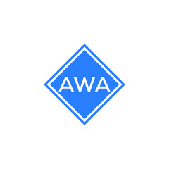 AWA letter design for logo and icon.AWA monogram logo.vector illustration with black background. - obrazy, fototapety, plakaty
