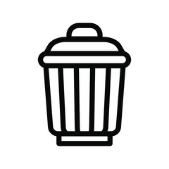 trash bin icon illustration vector graphic