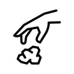 throwing trash icon illustration vector graphic