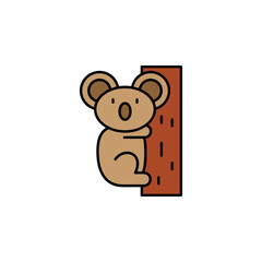 koala line icon. Element of jungle for mobile concept and web apps illustration. Thin line