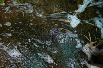 water flowing in the park