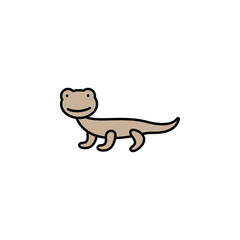 lizard line icon. Element of jungle for mobile concept and web apps illustration. Thin line
